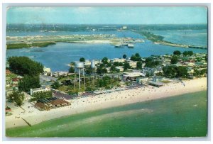 1962 The Magnificent Beach Rockaway Gulf Of Mexico Clearwater Beach FL Postcard 