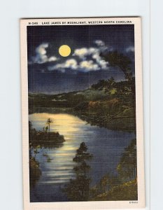 Postcard Lake James By Moonlight Western North Carolina USA