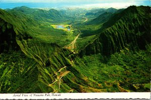 Hawaii Oahu Aerial View Of Nuuanu Pali