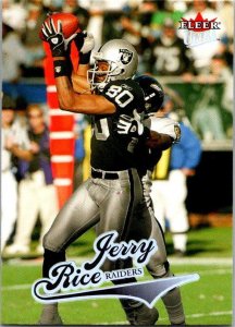 2004 Fleer Football Card Jerry Rice Oakland Raiders sk9324