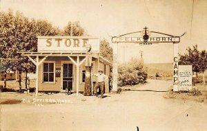 Big Springs NE Store Official A.A.C.A. The Elk Horn Camp Cabins Extra Postcard