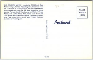 Old Orleans Motel North Dale Mabry Tampa Florida Rooms & Swimming Pool Postcard 