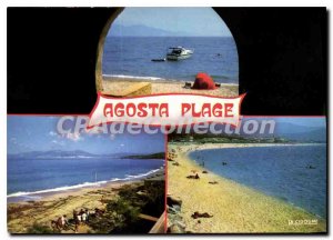 Postcard Modern Charm And Colors Of Corsica Porticcio Agosta Beach