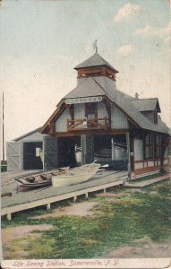 Summerville NY Irondequoit, Rochester Area, US Life Saving Station, Boats 1908