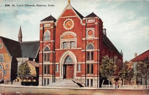 Denver Colorado~St Leo's Catholic Church~Houses on Both Sides~c1910 Postcard