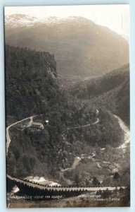 RPPC  HARDANGER, NORWAY ~ Udsigt fra SKJERVE 1907 Knudsen Postcard