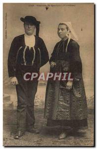 Old Postcard Costume Guemene Folklore