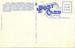PA - Gettysburg. North Carolina Monument