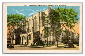 Vintage 1920's Postcard First Presbyterian Church Kalamazoo Michigan