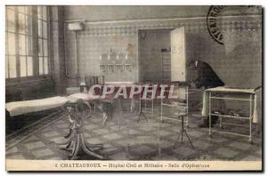 Old Postcard Chateauroux military and military hospital room d & # 39operatio...