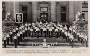 Toronto 1931 First Prize Winners Canadian Band at Chicago Real Photo Postcard