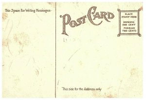 A Merry Christmas Embossed Postcard Cupid Cherubs Flying Bells