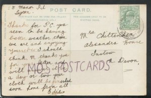 Family History Postcard - Chittenden - Alexandra House, Instow, Devon RF2285