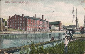 Richmond VA, Confederate Civil War Prison, Union POWs, 1908, Canal, Boats, Boys