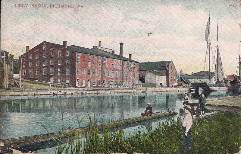 Richmond VA, Confederate Civil War Prison, Union POWs, 1908, Canal, Boats, Boys