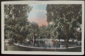 Vintage Postcard 1922 Lake in Sanitarium Park, Clifton Springs, New York