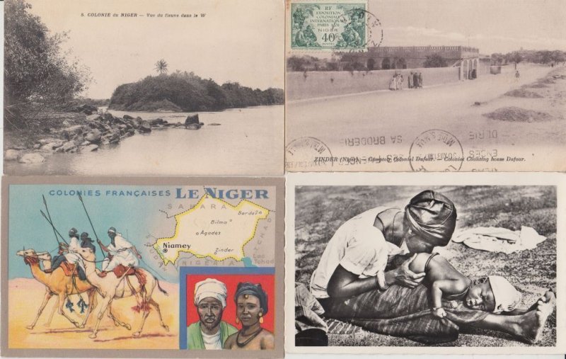 NIGER 13 Vintage AFRICA Postcards pre-1940 with BETTER (L2838)