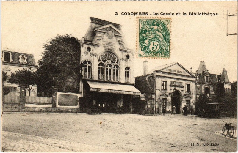 CPA Colombes Le Cercle et la Bibliotheque (1314235)