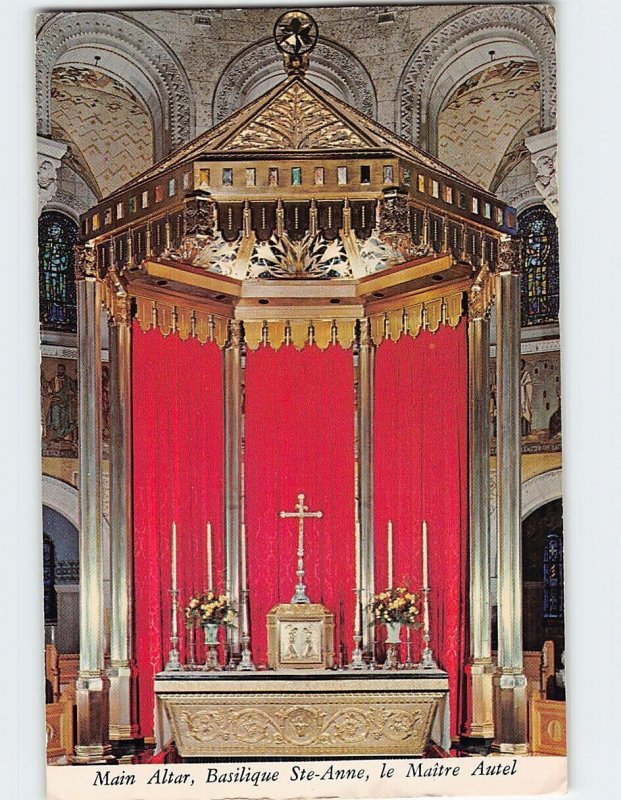 Postcard The Main Altar Of The Basilica, Sainte-Anne-de-Beaupré, Canada 