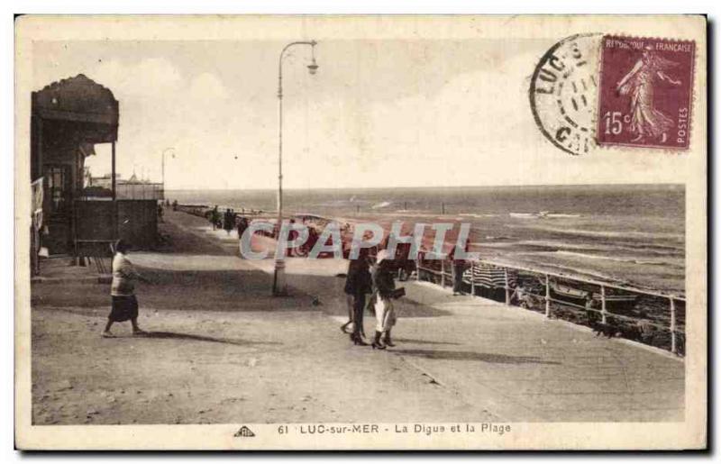 Old Postcard Luc The sea promenade and the beach