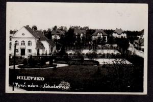 Czechoslovakia Tyrs narn Sokolovna Milevsko Postcard Real Photo Ceskoslovensko