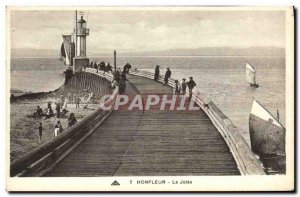 Old Postcard Honfleur La Jetee