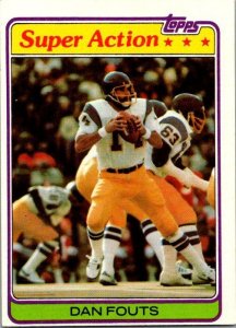 1981 Topps Football Card Dan Fouts San Diego Chargers sk60139