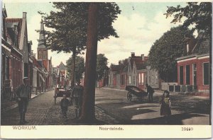 Netherlands Workum Noordeinde Vintage Postcard 04.09