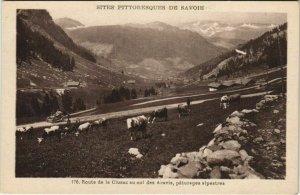 CPA Route de la Clusaz au Col des Aravis - Paturages Alpestres (1192337)