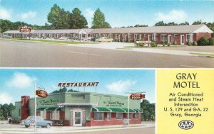 Georgia Gray Motel roadside automobiles Brogan Postcard 22-9149