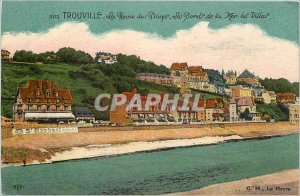 Old Postcard Trouville Queen of Beaches The Edge of the Sea Villas