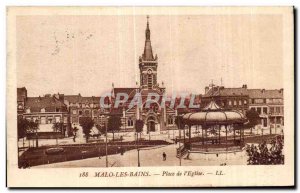 Old Postcard Malo Les Bains Place of I Church