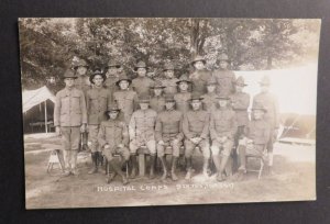 Mint USA Postcard Military Hospital Corps RPPC 9th ILL INF 1917 US Army