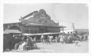 Market Scene Jurarez Mexico #116 RPPC Photo Postcard 20-7672