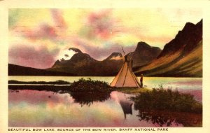 Canada - Bow Lake, source of Bow River - in Banff National Park - in 1950