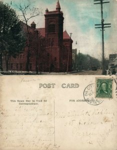 OIL CITY PA GRACE M.E. CHURCH ANTIQUE POSTCARD