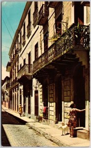 San Juan Puerto Rico Sol Street Building Apartment Residence Postcard