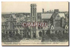 Old Postcard Paris Mayor of District I and the Church of Saint Germain l'Auxe...