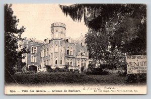 Spa Belgium Villa des Genêts Avenue de Barisart Postcard 1912 Real Photo RPPC