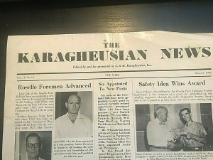 Vintage Newsletter 1956 Karagheusian News A. & M. Karagheusian Inc. Freehold NJ 