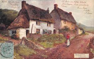 BR63490 cadcwith cornwall postcard painting   uk TCV