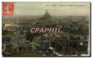 Postcard Old Quarter of Paris & # 39Opera and Saint Augustine