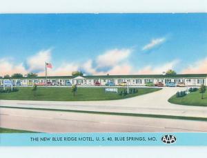 Unused Pre-1980 BLUE RIDGE MOTEL Blue Springs Missouri MO n8546