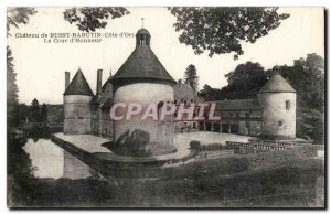 Chateau de Bussy Rabutin- The Court Honor Post Card Old