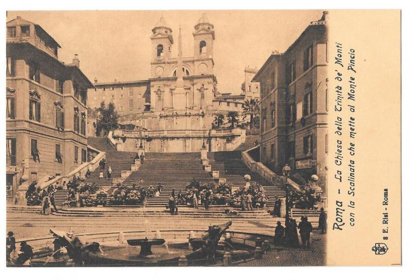 Italy Roma Chiesa Della Trinita de Monti Spanish Stairs 