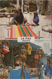 Bolivia Postcard - La Paz, Artesana Tejedora, Tejidos Tipicos  RR18065