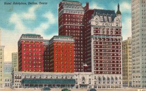 Vintage Postcard 1956 Hotel Adolphus Historical Building Landmark Dallas Texas