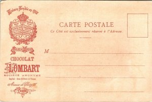 Advertising Postcard Chocolat Lombart Paris Boxes Ship Dock Chocolate~3870