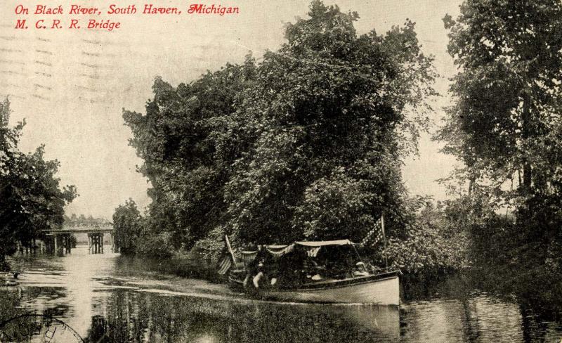 MI - South Haven. Black River, Michigan Central Railroad Bridge