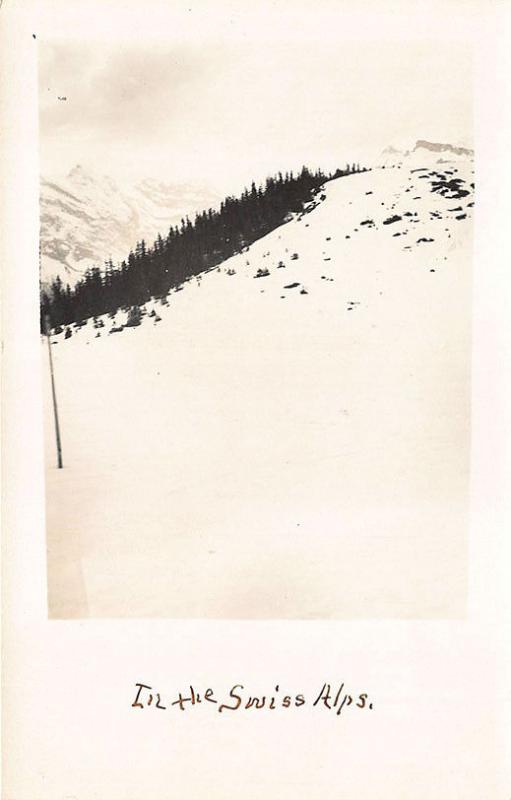 Switzerland In The Swiss Alps Real Photo RPPC Postcard